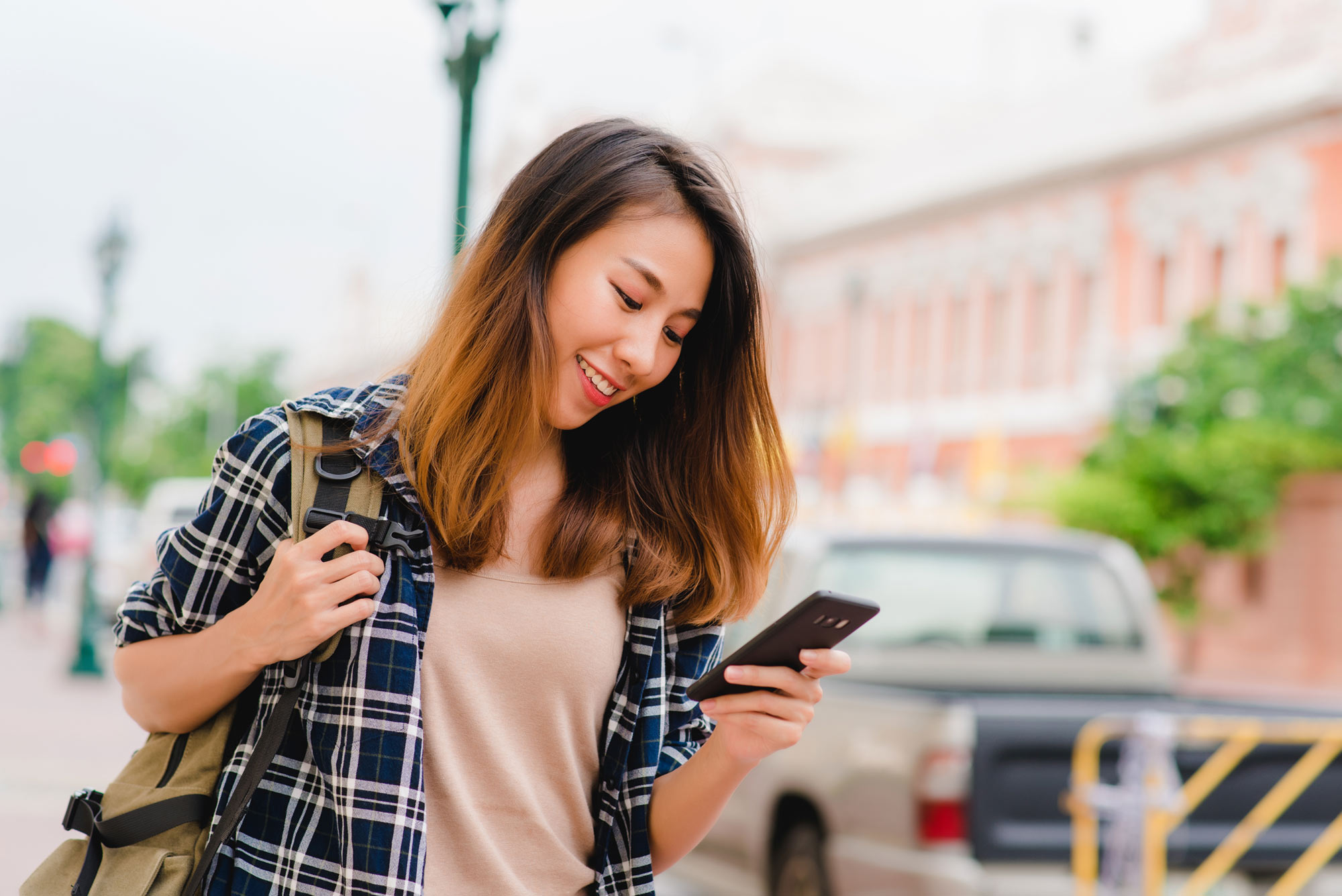 woman on phone